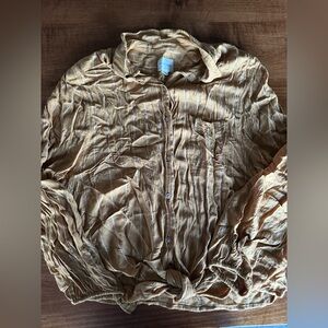 American Eagle Button Up Long Sleeve with Knot Detail